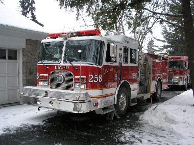 Engine 258 and Brewster Engine 11-2-5 At Structure Fire in Somers On 3/7/07 